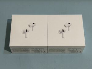 新品未開封のAirPods Pro第二世代（エアポッツ）を2台買取をしました！買取ならモバトル水戸オーパ店へ！