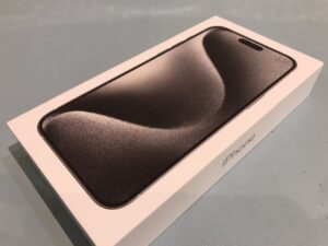 新品未開封のiPhone15ProMax(アイフォン）の買取をしました！買取ならモバトル水戸オーパ店へ！