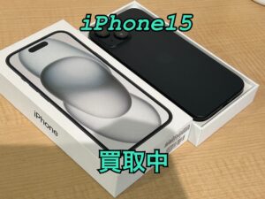 中古のiPhone15(アイフォン15)を買取りました！iPhone16(アイフォン16)も強化買取中！買取ならモバトル水戸オーパ店です！