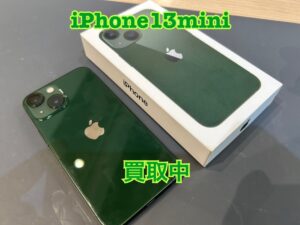 中古のiPhone13mini(アイフォン13mini)を買取りました！iPhone16(アイフォン16)も強化買取中！買取ならモバトル水戸オーパ店です！