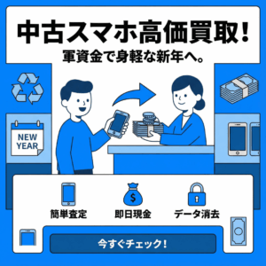 15歳の挑戦を応援する『いちごの日』。役目を終えたスマホを1,000円の軍資金に変えて、身軽な新年を。